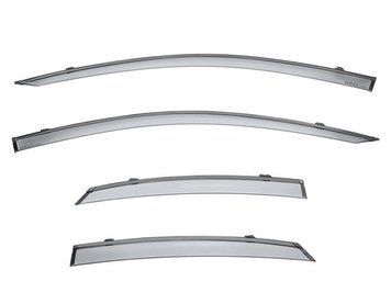 Window Deflectors 4pcs Set With Black Trim Toyota Avalon 2019-2022 Wellvisors 3-847TY062