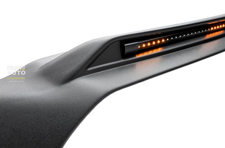 Deflektor maski spoiwo Aeroskin PRO z paskiem LED czarny mata GMC Sierra 1500 2019 - 2025 AVS 953167