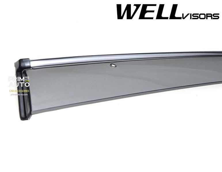 Дефлекторы окон к-т 4 шт с хромированным молдингом Volkswagen Passat USA 2012 - 2019 Wellvisors 3-847VW013 3-847VW013 фото