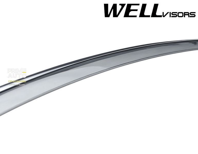 Owiewki do szyb samochodowych num 4 szt z chromowaną odlewanie Volvo V60 2015 - 2018 Hatchback Wellvisors 3-847VO004