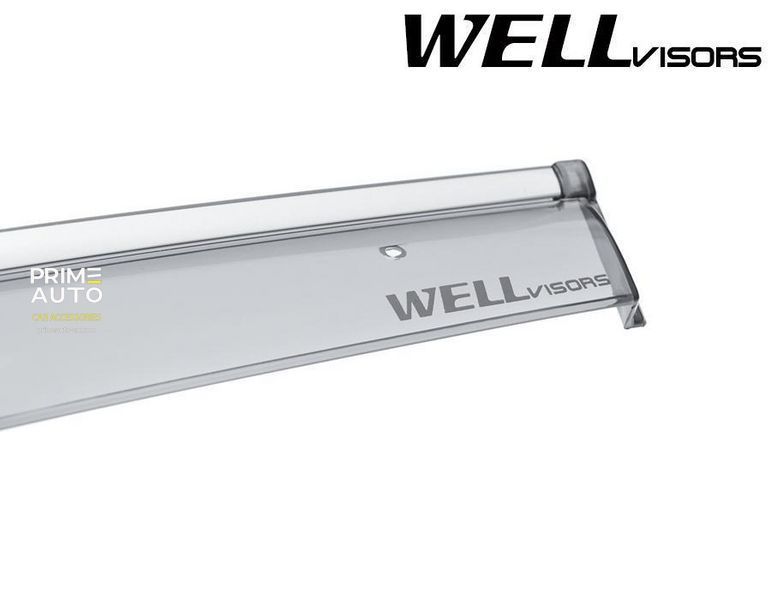 Owiewki do szyb samochodowych num 4 szt z chromowaną odlewanie Buick Regal 2018 - 2020 Sportback Wellvisors 3-847BU009