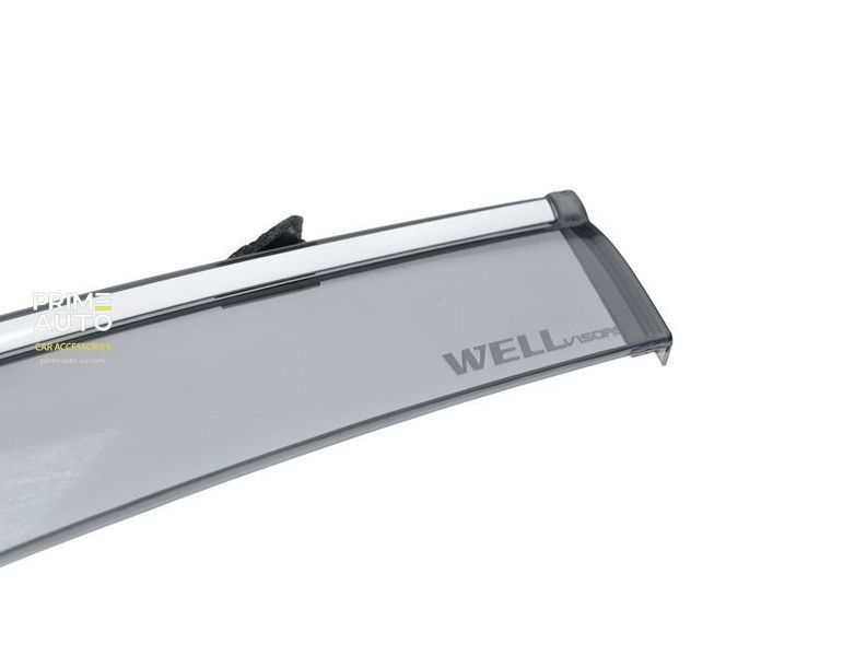 Owiewki do szyb samochodowych num 4 szt z chromowaną odlewanie Buick Enclave 2018 - 2025 Wellvisors 3-847BU011