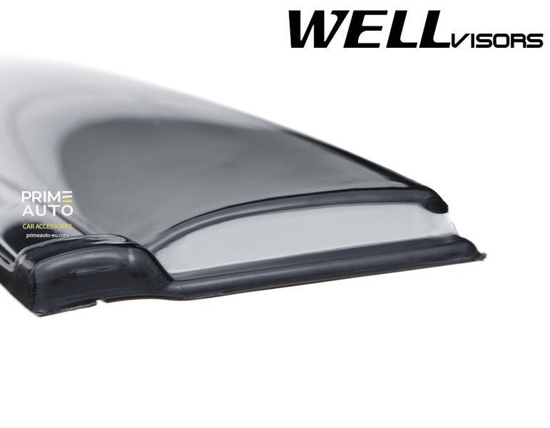 Owiewki do szyb samochodowych num 4 szt z chromowaną odlewanie Volvo V60 2015 - 2018 Hatchback Wellvisors 3-847VO004