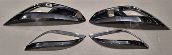 Fog light covers set 4 pcs front+rear chrome Hyundai IX35 2009 - 2015 korean Clover B634