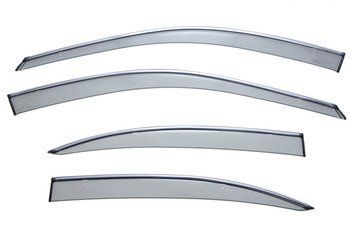 Window Deflectors 4pcs Set with Chrome Trim Lexus ES 2002-2006 Wellvisors 3-847LX010