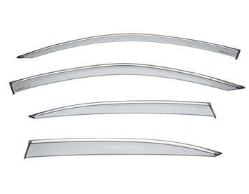 Window Deflectors 4pcs Set with Chrome Trim Alfa Romeo Stelvio 2018-2025 Wellvisors 3-847AR003