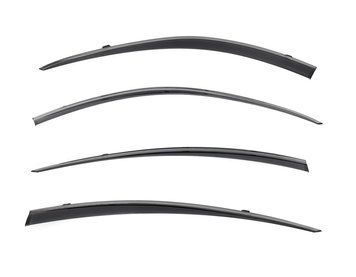 Window Deflectors 4pcs Set With Black Trim Lexus IS 2021-2025 Wellvisors 3-847LX030