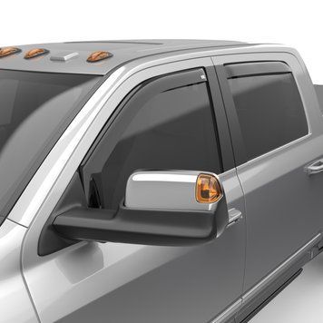 Window Deflectors 4 pcs set Nissan Titan 2017 - 2025 Dark Gloss Crew Cab EGR 576001