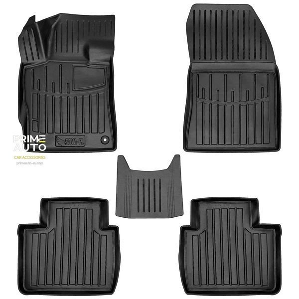 Dywaniki gumowe z bokiem zestaw 5 szt Peugeot 408 2022 + (P54) czarny SOVA-PL