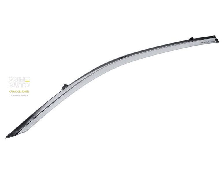 Owiewki do szyb samochodowych num 4 szt z czarna chromowana listwa Chrysler 300C 2011 - 2025 Wellvisors 3-847CY004