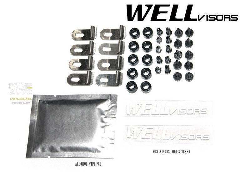 Window Deflectors 4pcs Set Premium Series Toyota Prius 2012-2018 C Wellvisors 3-847TY031
