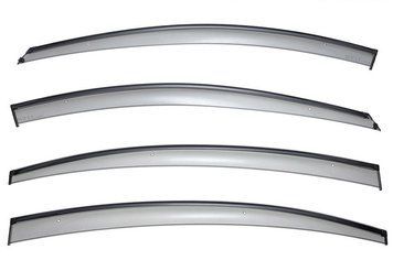 Window Deflectors 4pcs Set With Black Trim Chevrolet Cruze 2011-2015 Sedan Wellvisors 3-847CH001