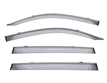 Window Deflectors 4pcs Set With Black Trim Mercedes-Benz GLB-Class 2020-2023 Wellvisors 3-847MB031
