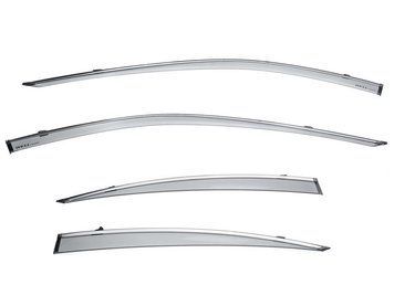 Window Deflectors 4pcs Set with Chrome Trim Lexus ES 2019-2025 Wellvisors 3-847LX024