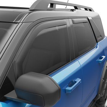 Window Deflectors 4 pcs set Nissan Titan 2017 - 2025 Dark Matte Crew Cab EGR 576005