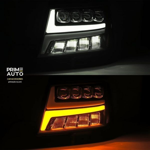 Передние фары Chevrolet Tahoe 2007-2013 LED NOVA серия углево-черные AlphaRex 880287 880287 фото