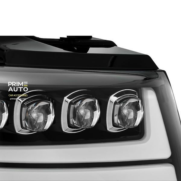 Передние фары Chevrolet Tahoe 2007-2013 LED NOVA серия углево-черные AlphaRex 880287 880287 фото