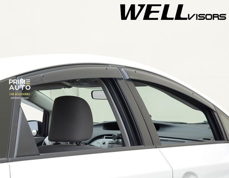 Owiewki do szyb samochodowych num 4 szt Premium seria Toyota Prius 2010 - 2015 Wellvisors 3-847TY040