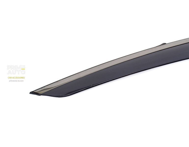 Window Deflectors 6pcs Set With Black Trim Acura MDX 2022+ Wellvisors 3-847AC025