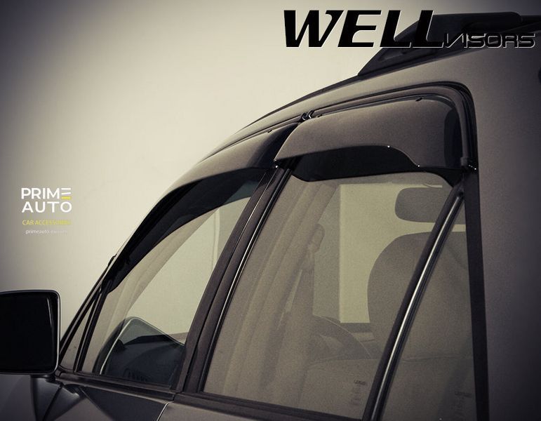 Window Deflectors 4pcs Set With Black Trim Lexus RX 1999-2003 Wellvisors 3-847LX005