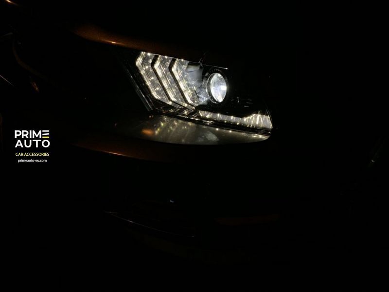 Передні фари Ford Mustang 2010-2014 LED LUXX серія хром AlphaRex 880117 880117 фото