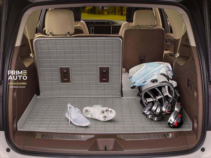 Cargo Liner SeatBack 3D High Performance Cadillac Escalade ESV/-V 2021 - 2025 Black WeatherTech 401466IM