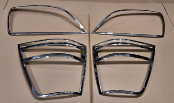 Taillight covers set 4 pcs chrome Kia Sorento 2002 - 2007 Clover A371