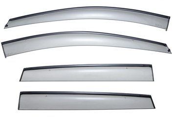 Window Deflectors 4pcs Set With Black Trim Ford Escape 2013-2019 Wellvisors 3-847FD006
