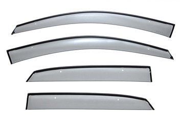 Window Deflectors 4pcs Set With Black Trim Lexus RX 2004-2009 Wellvisors 3-847LX006
