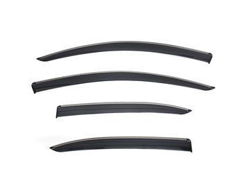 Window Deflectors 4pcs Set Premium Series Mitsubishi Mirage 2017-2025 Sedan Wellvisors 3-847MI015