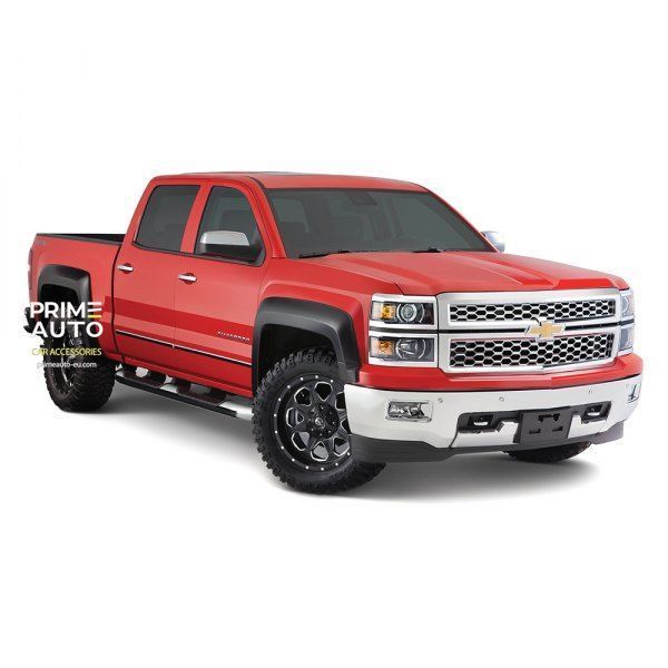 Fender Flares set 4 PCs Chevrolet Silverado 1500 2014-2018 Extended-A-style black Bushwacker 40964-02