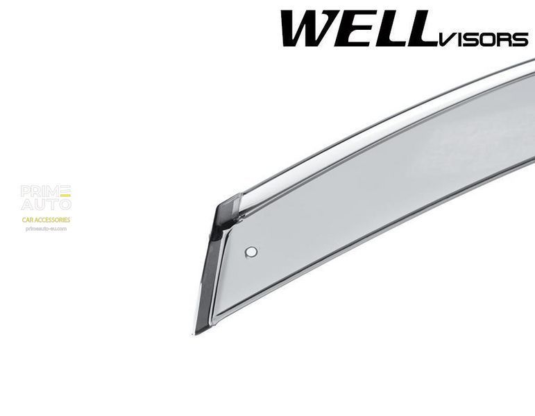 Дефлекторы окон к-т 4 шт с хромированным молдингом Chevrolet Suburban ESV 2015 - 2020 Wellvisors 3-847CH024 3-847CH024 фото