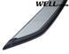 Owiewki do szyb samochodowych num 4 szt z czarna chromowana listwa Volkswagen Jetta 2006 - 2010 Sedan Wellvisors 3-847VW011