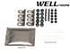 Owiewki do szyb samochodowych num 4 szt z czarna chromowana listwa Volkswagen Jetta 2006 - 2010 Sedan Wellvisors 3-847VW011