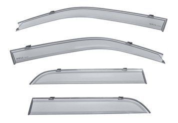 Window Deflectors 4pcs Set With Black Trim Ford Escape 2008-2012 Wellvisors 3-847FD021