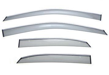 Window Deflectors 4pcs Set with Chrome Trim Lexus RX 2010-2015 Wellvisors 3-847LX007