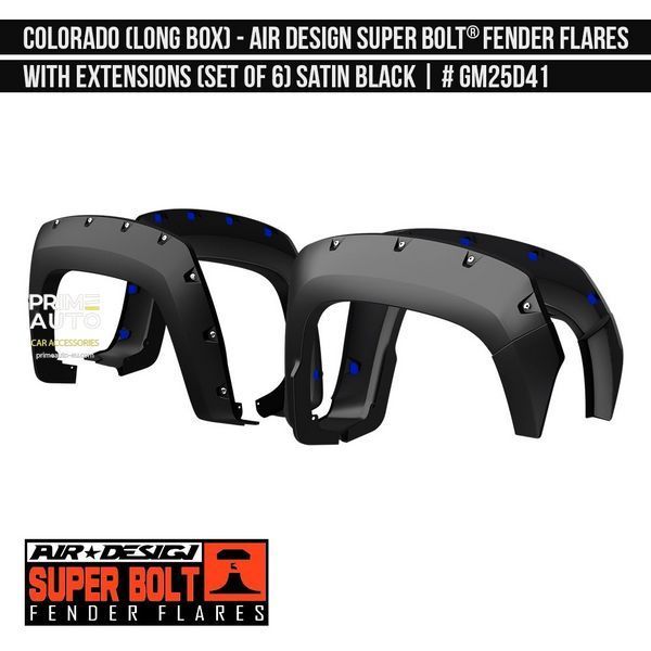 Fender Flares Chevrolet Colorado 2021-2022 black AIR DESIGN GM25D41