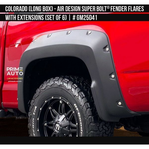 Fender Flares Chevrolet Colorado 2021-2022 black AIR DESIGN GM25D41
