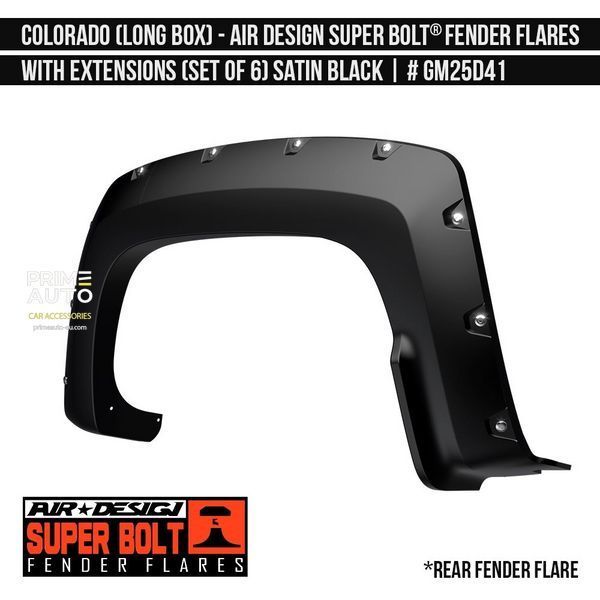 Fender Flares Chevrolet Colorado 2021-2022 black AIR DESIGN GM25D41
