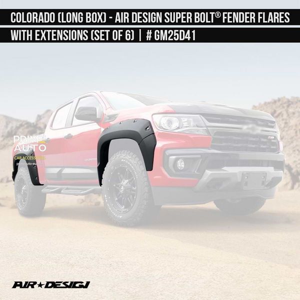 Fender Flares Chevrolet Colorado 2021-2022 black AIR DESIGN GM25D41