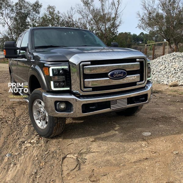Передние фары Ford Super Duty 2011-2016 LED NOVA серия черные AlphaRex 880149 880149 фото