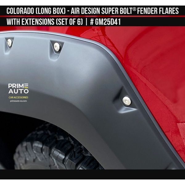 Fender Flares Chevrolet Colorado 2021-2022 black AIR DESIGN GM25D41