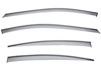 Window Deflectors 4pcs Set With Black Trim Chevrolet Cruze 2016-2018 Sedan Wellvisors 3-847CH018