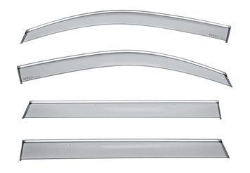 Owiewki do szyb samochodowych num 4 szt z chromowaną odlewanie Cadillac Escalade 2015 - 2020 Wellvisors 3-847CH023