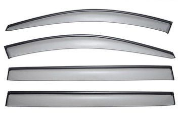 Window Deflectors 4pcs Set With Black Trim Mercedes-Benz GL-Class 2007-2012 Wellvisors 3-847MB005