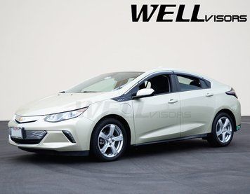 Window Deflectors 4pcs Set with Chrome Trim Chevrolet Volt 2016-2019 Wellvisors 3-847CH019