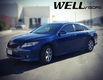 Window Deflectors 4pcs Set with Chrome Trim Toyota Camry 2007-2011 Sedan Wellvisors 3-847TY009