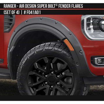 Extensoare pentru pasajele roții Ford Ranger USA 2023 + negru AIR DESIGN FO41A01