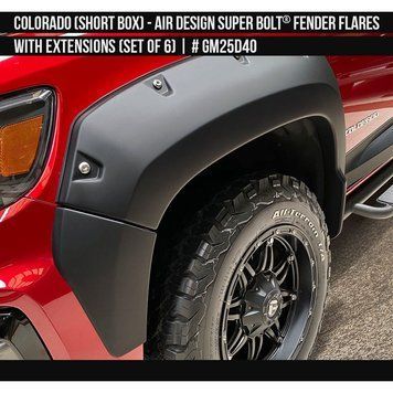 Extensoare pentru pasajele roții Chevrolet Colorado 2021-2022 negru AIR DESIGN GM25D40