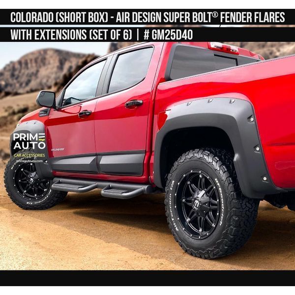 Fender Flares Chevrolet Colorado 2021-2022 black AIR DESIGN GM25D40
